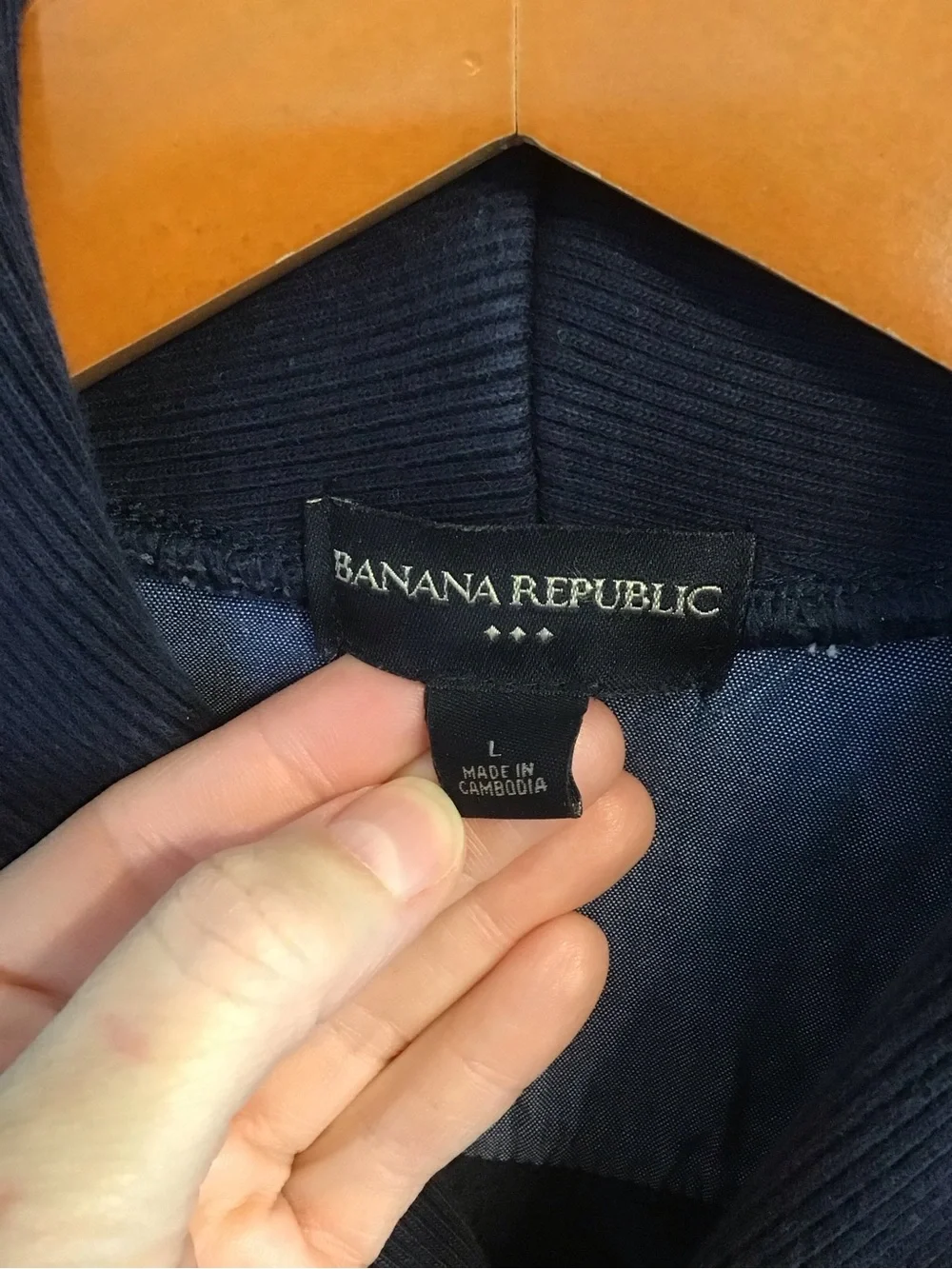 Banana Republic Men's Navy Shawl-Collar Button-Up Sweatshirt Jacket L